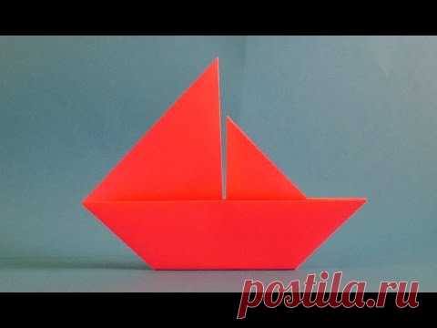 Как сделать кораблик оригами из бумаги парусник для начинающих, origami boat