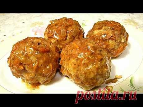 Домашние ТЕФТЕЛИ С РИСОМ в духовке/TEFTELS WITH RICE in the oven.