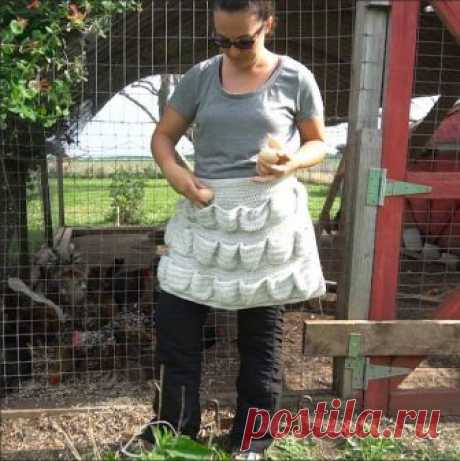 Apron Makes It Easier To Carry Eggs