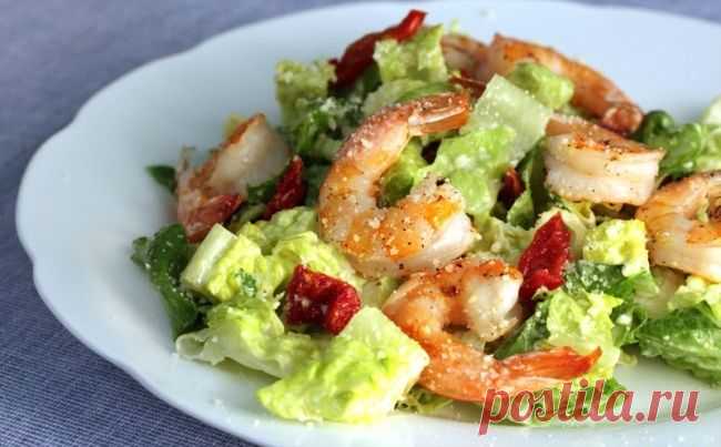 Кулинарный мастер-класс: салат «Цезарь» с креветками