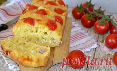 Солен кейк с домати и кашкавал - Plumcake al formaggio e pomodorini
