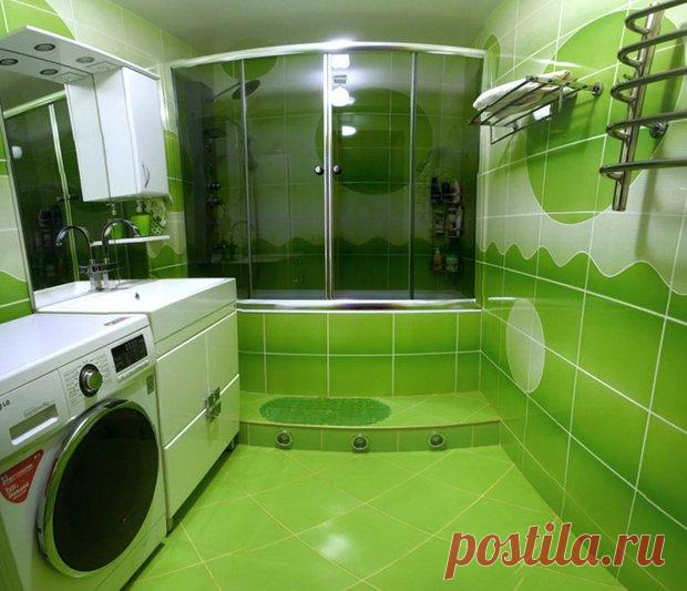 Ванная: сами уложили фигурную плитку