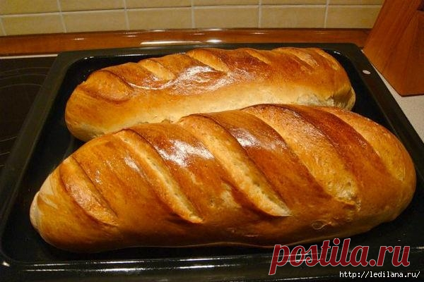 Домашние батоны за 30 минут. Хрустящая корочка и нежный мякиш