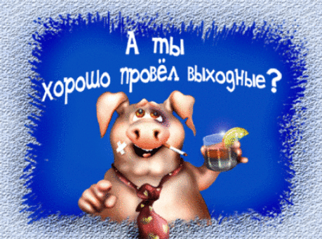А ты, хорошо провёл выходные?.