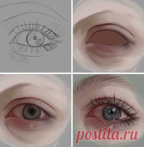 Рисуем глаз. Поэтапно.
