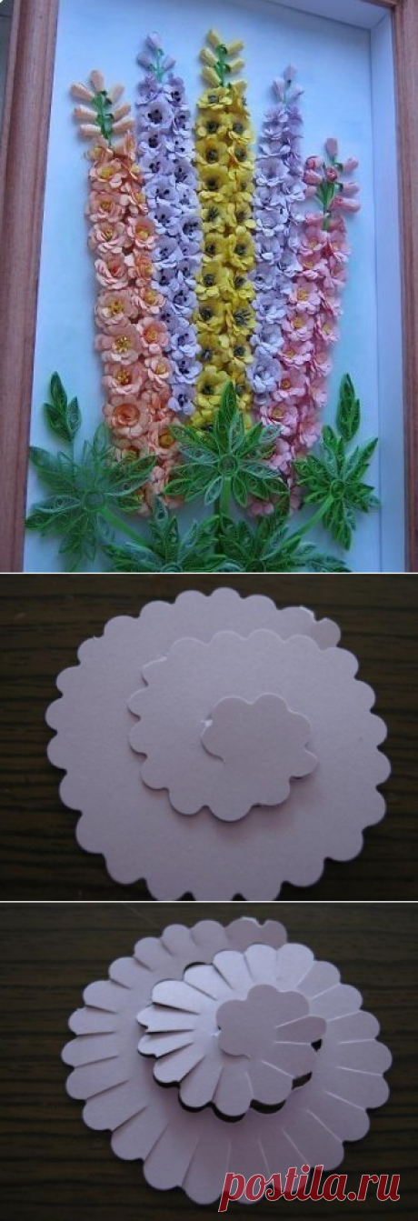 Цветы из бумаги: дельфиниумы — Сделай сам, идеи для творчества - DIY Ideas