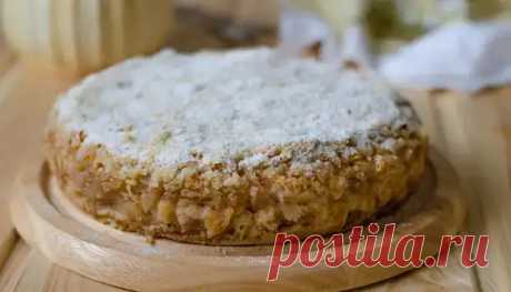 Насыпной яблочный пирог по-болгарски за 7 минут - Будет вкусно - Медиаплатформа МирТесен