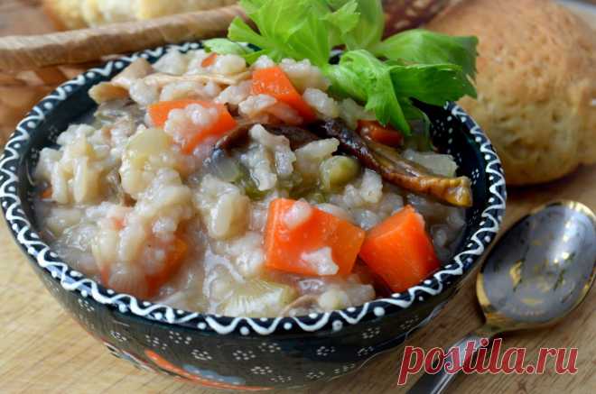MY FOOD или проверено Лизой: Густой рисовый суп с грибами.