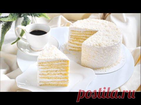 Торт Молочная Девочка 🌟 Простой рецепт вкусного торта с йогуртовым кремом 🌟 - YouTube