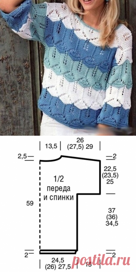 Красивые ажуры. Вязание спицами. | Марусино рукоделие | Пульс Mail.ru