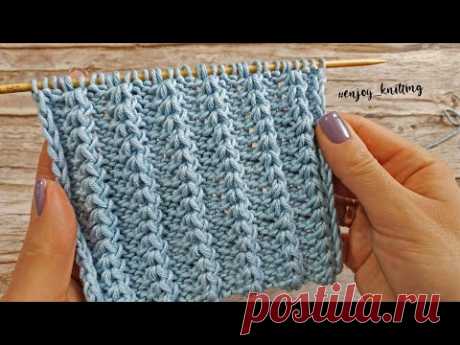 ОРИГИНАЛЬНАЯ Рельефная Резинка - Узор спицами / Rib Stitch Knit