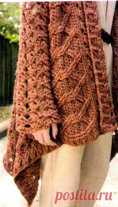 tejidos artesanales en crochet: saco descontracturado tejido en crochet