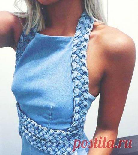 Джинсовая косичка (мастер-класс)