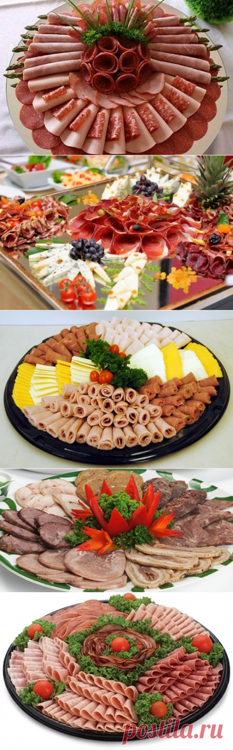 Красивая мясная нарезка на праздничный стол - фото идеи, оформление мясной нарезки