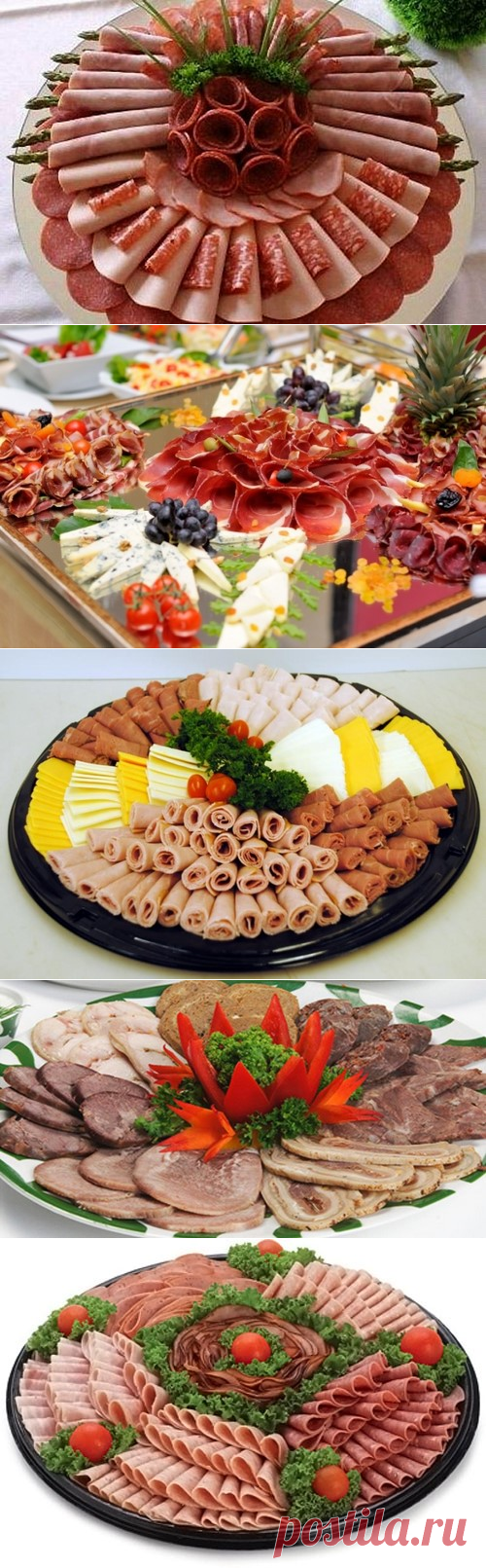 Красивая мясная нарезка на праздничный стол - фото идеи, оформление мясной нарезки