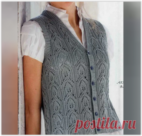 Короткие и удлиненные жилеты - вяжем изящные модели из японских журналов спицами