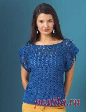 Ажурный летний топ
