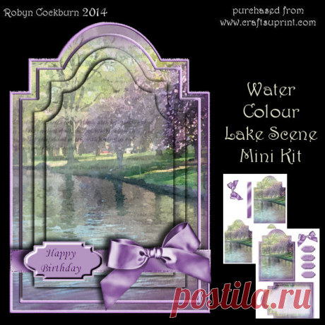Water Colour Lake Scene Mini Kit