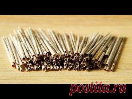 1 урок- скручивание трубочек из газет.секреты и нюансы (для новичков) DIY "Первый Творческий"