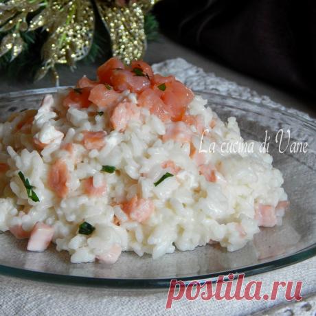 Кремообразна ризото със сьомга основно ястие Бъдни вечер