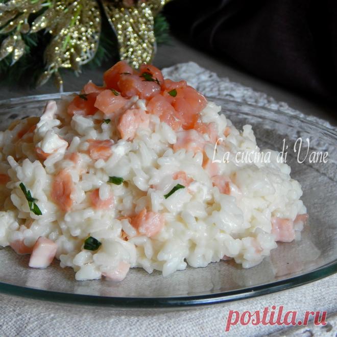 Кремообразна ризото със сьомга основно ястие Бъдни вечер