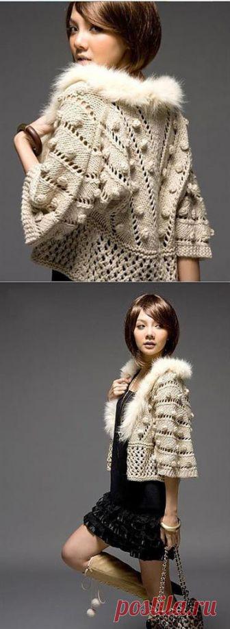 Como No Tempo da Vovó: JAQUETA EM TRICÔ COM GRÁFICO