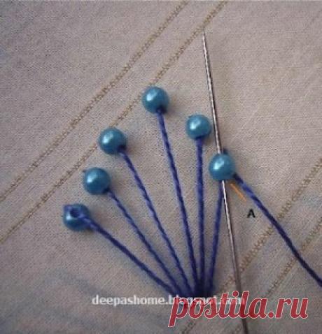 Вышивка с бусинами. Мастер-класс. Просто и необычно. »