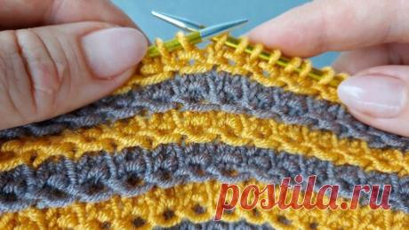 Марина Курцова | УВИДЕЛА И ВЛЮБИЛАСЬ в этот узор😍. ПРОСТОЙ В ИСПОЛНЕНИИ УЗОР СПИЦАМИ🔥