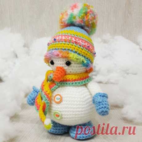 Вязаный снеговик крючком: схема амигуруми
