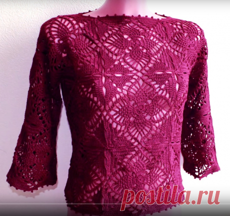 Как связать кофточку крючком из ажурных квадратов? Подробное руководство для начинающих
7 видео
