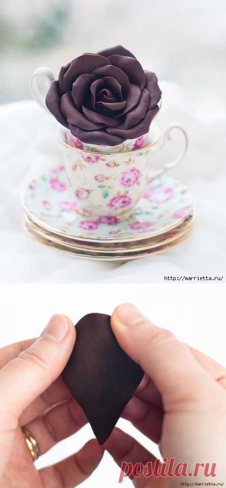Как сделать шоколадную розу. Рецепт шоколадной мастики