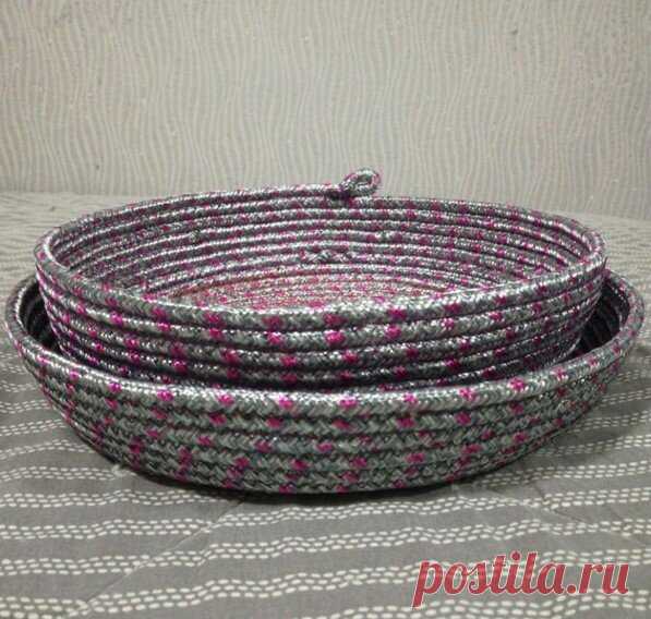 Многие недооценили эту веревку из фикс прайс, показываю, как сделала из неё корзинку, фото прилагаю | Блог юной домохозяйки | Яндекс Дзен