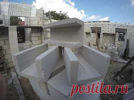 U образные газобетонные  блоки своими руками.