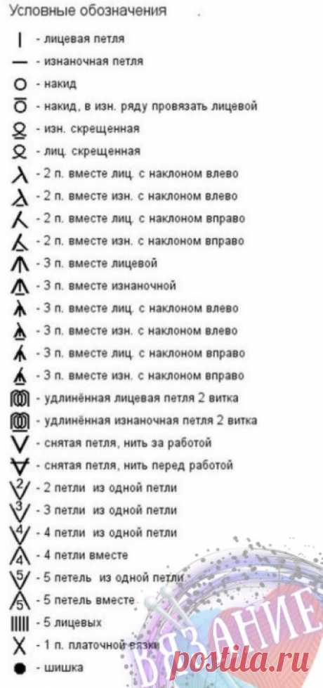 По многочисленным просьбам участников группы,условные обозначения..