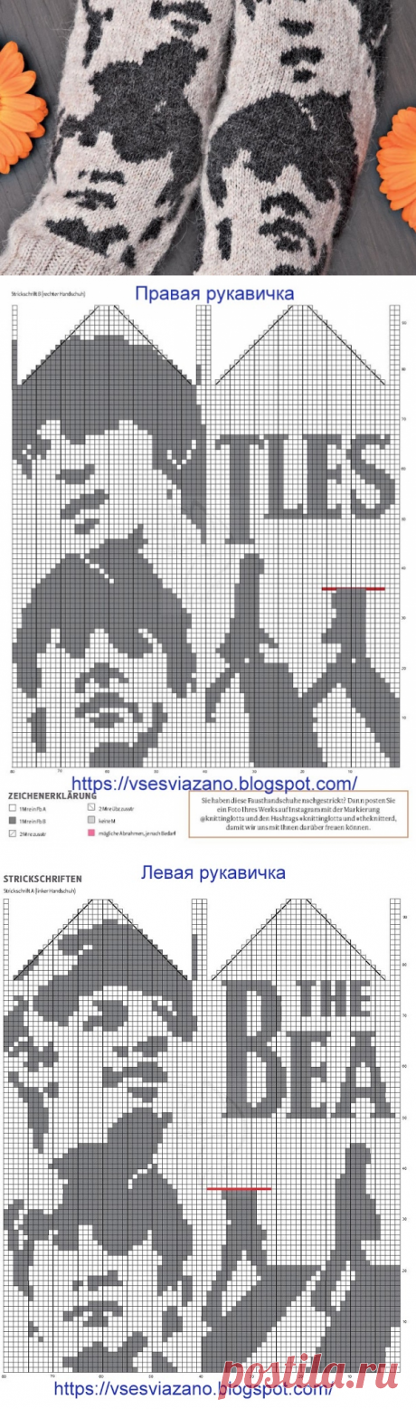 ВСЕ СВЯЗАНО. ROSOMAHA.: Эксклюзив: рукавички BEATLES от LOTTA LUNDIN.