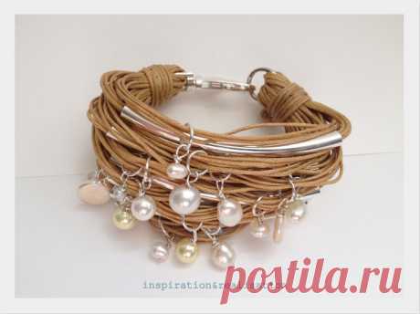inspiration and realisation: DIY fashion blog: DIY cord, tubes and pearls bracelet