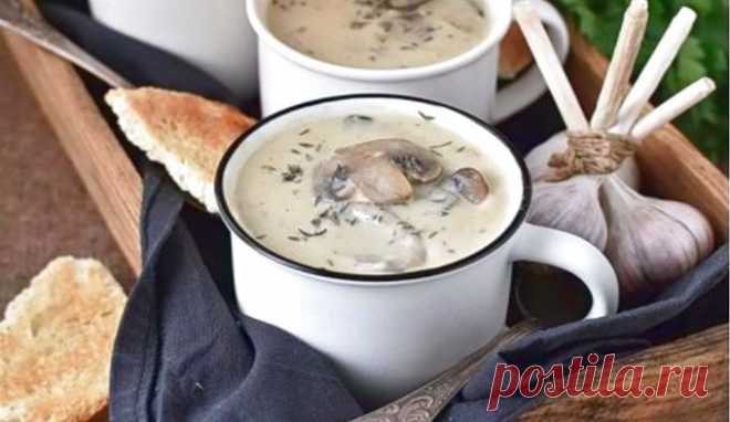 Суп-пюре из грибов со сливками, пошаговый рецепт с фото