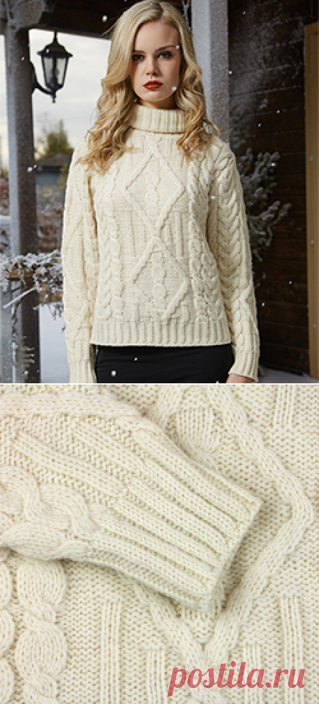 Ирландский женский свитер R2080 от Aran Crafts | IRISH WOOL