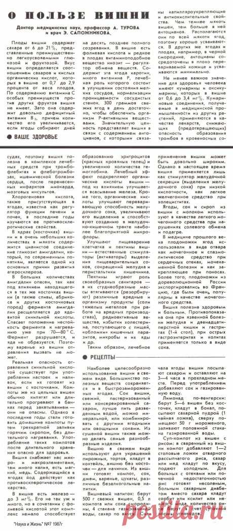 О пользе вишни