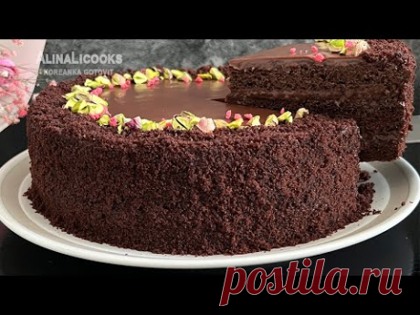 НЕРЕАЛЬНО ВКУСНЫЙ ТОРТ 🍰 «ШОКОЛАДНЫЙ БАРХАТ» | Chocolate Cake Recipe | alinalicooks