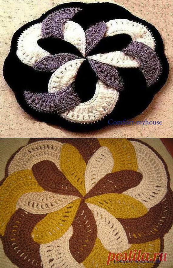 Японские коврики крючком - Автор Ольга Смирнова