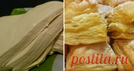 Рецепт быстрого слоеного теста. 
Приготовить вкусное, нежное слоеное тесто для различных десертов можно простым способом.