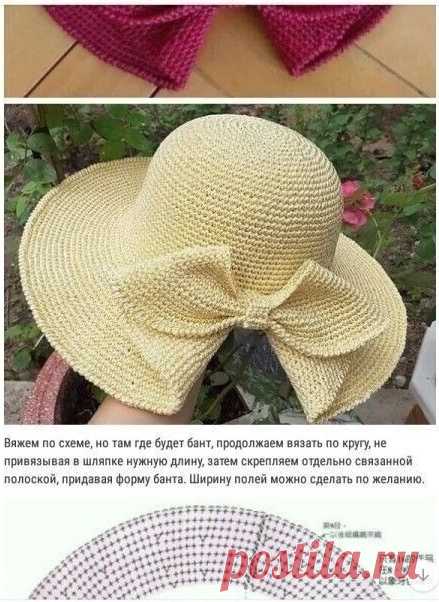 Шикарная шляпа крючком