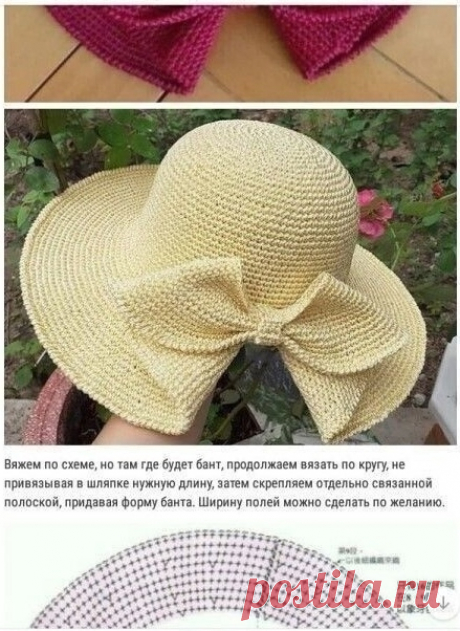 Шикарная шляпа крючком