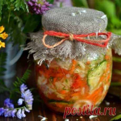 Капустный салат на зиму с огурцами и помидорами - сохраните свежими сезонные овощи! - МирТесен