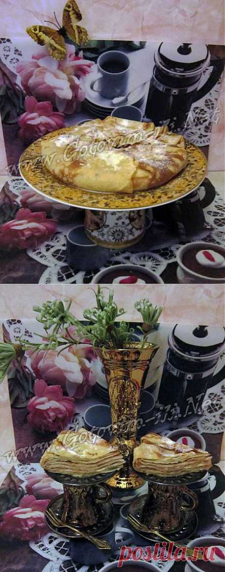 Блинный пирог с яблоками | Рецепты на любой вкус