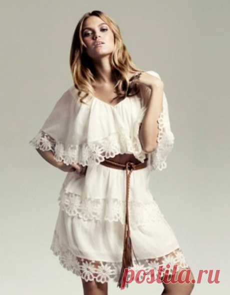 Платья в стиле бохо: вечерние и свадебные, летние, льняные и вязаные, для полных