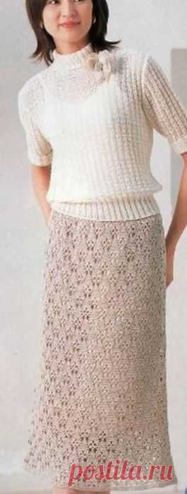 Юбка крючком.