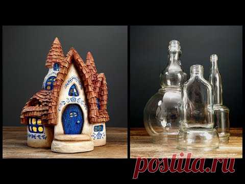❣DIY Folk House Using Jars and Bottles❣