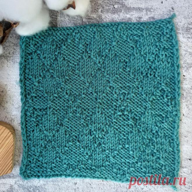 Теневой узор спицами со схемой Самые красивые узоры спицами -